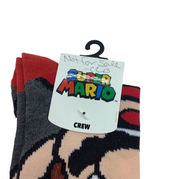 Super Mario Crew Socks By Bioworld Mens Size 10-13 Age 14+ NEW - Picture 4 of 4
